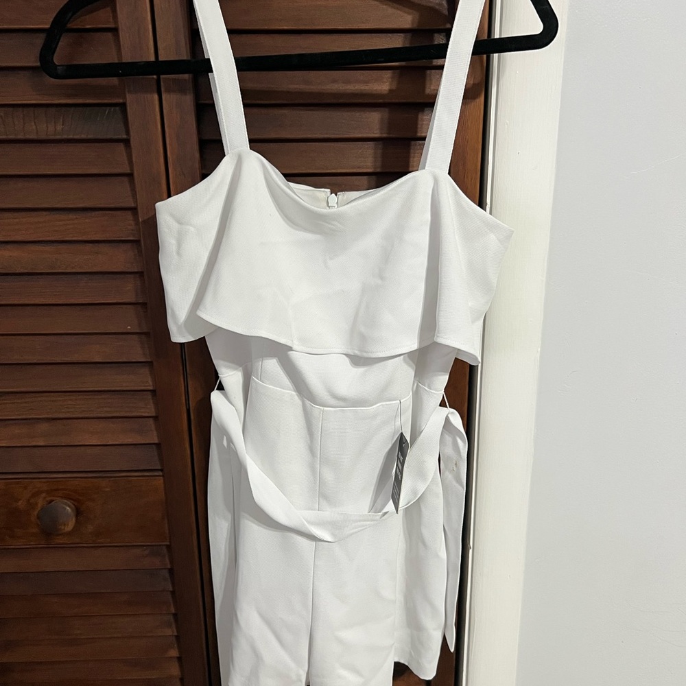 Express white shirt romper